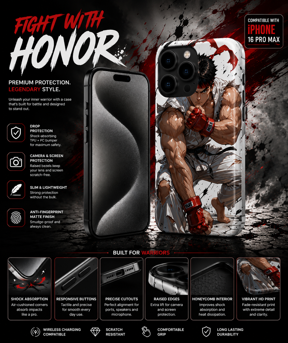 Street Fighter Warrior iPhone Case
